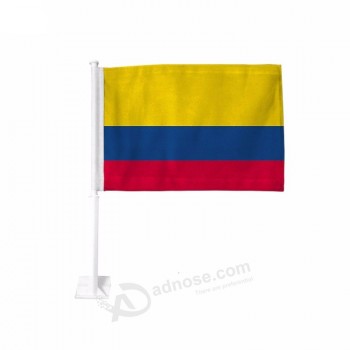 barato personalizado poliéster colombia bandera de la ventana del coche