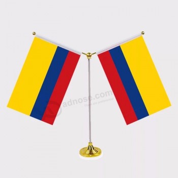 colombia table flag polyester colombian national desk flag in stock
