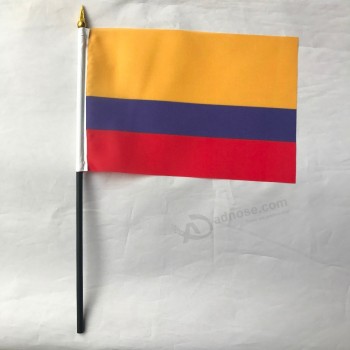 コロンビアのワールドカップ30 * 45cmの卸売のフットボールファンは手の旗を応援します