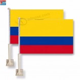 High quality anti-wind logo printed heavy flagpole Colombia car window flag