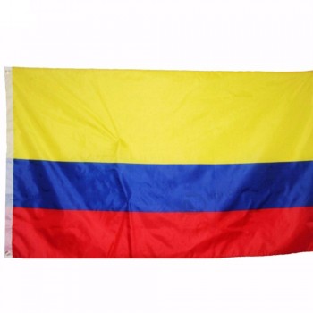 stoter alta qualidade 3x5 FT bandeira da colômbia com ilhós de bronze, bandeira do país de poliéster