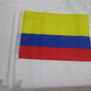 colombia bandera del coche poliéster bandera nacional colombiana de la ventana del automóvil en stock