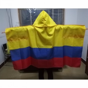 Cheap Polyester Printing Sports Flag Colombia Body Flag Cape Custom Making Flag