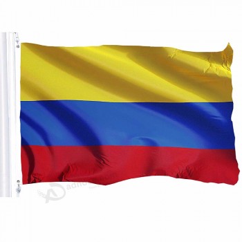 ホット卸売コロンビア国旗3x5 FT 90x150cmバナー-鮮やかな色とUVフェード耐性-コロンビア国旗ポリエステル