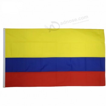3x5ft duurzame polyester nationale colombia vlagbanner met twee doorvoertules