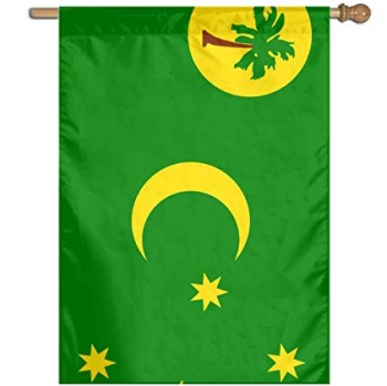 装飾的なココ諸島の庭の旗ポリエステルヤードココ島の旗