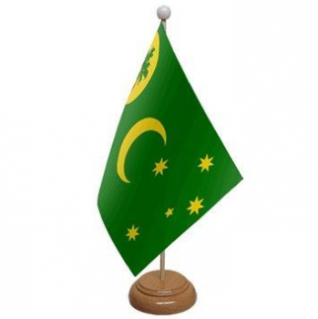 bandera de mesa de escritorio de poliéster coco islas de tamaño pequeño