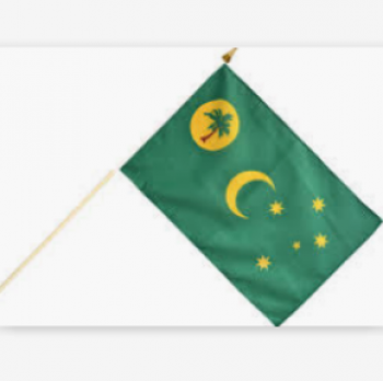 4 * 6 인치 소형 코코 섬 지팡이 극을 가진 깃발