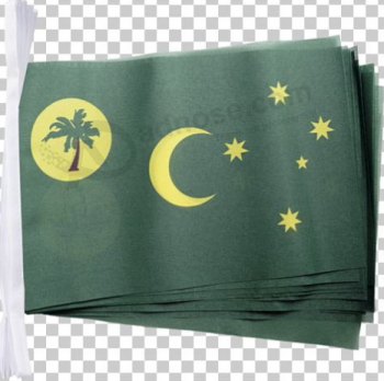 Fabrik-Versorgungsmaterial-Kokosinseln, die Flaggenflagge hängen