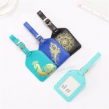 printing flower leather suitcase luggage Tag label Bag pendant handbag travel accessories name ID address tags lt11