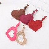 wholesale heart leather suitcase luggage Tag label Bag pendant handbag travel accessories name ID address tags lt14