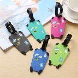 New suitcase cartoon cute trunk luggage tags design ID Tag luggage label address holder identifier label travel accessories lt18