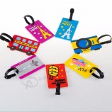 customized cartoon baggage Tag soft PVC luggage Tag for boarding card