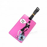 wholesale custom soft PVC rubber travel luggage Tag