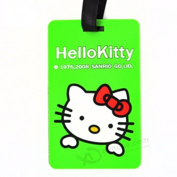 Wholesale Lovely Cartoon Design PVC Luggage Tag for Advertising Gift