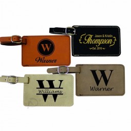 Wholesale Travel printing Hot Sale PU Leather Custom Luggage Tag