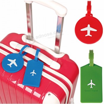 etichetta bagaglio in gomma morbida in PVC con logo personalizzato per souvenir di viaggio