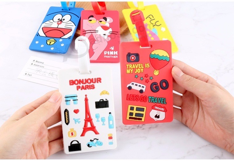 Manufacture customize Promotional airline Travel PVC luggage Tag