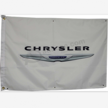 impressão digital 3x5ft chrysler personalizado logotipo publicidade bandeira