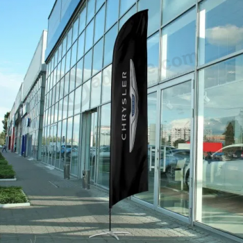 double sided printing chrysler advertising feather sign flag