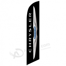 Wholesale Polyester Chrysler Logo Feather Flag with Pole