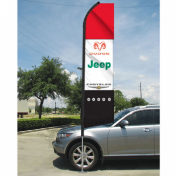 Printed Business Advertising Chrysler Polyester Swooper Flag