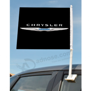 차 창을위한 뜨개질을 한 폴리 에스테 소형 크라이슬러 로고 깃발