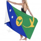 Linshuqidianzi Bath Sheets Christmas Island Flag Pride Quick Fast Drying Bath Towels Sets For Bath Travel Pool