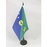Christmas Island Table Flag 5'' x 8'' - Christmas Islander Desk Flag 21 x 14 cm - Black Plastic Stick and Base