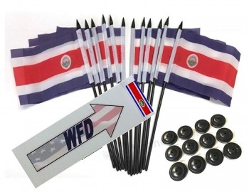 Pack of Costa Rica Polyester Miniature Desk & Little Table Flags, 1 Dozen 4