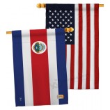 세계 국적의 코스타리카 깃발 장식 세로 28 