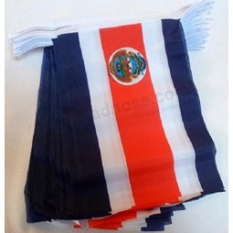 costa rica 6 meters bunting flag 20 flags 9'' x 6'' - costa rican string flags 15 x 21 cm