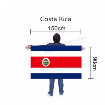 100% полиэстер рекламируя дешевый флаг тела Коста-Рика