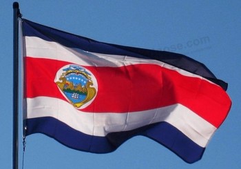 China Hersteller benutzerdefinierte hochauflösende Druck Flagge von Costa Rica
