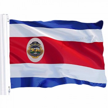 ホット卸売コスタリカ国旗3 * 5 FT 90 * 150cmバナー-鮮やかな色とUVフェード耐性-コスタリカ国旗ポリエステル