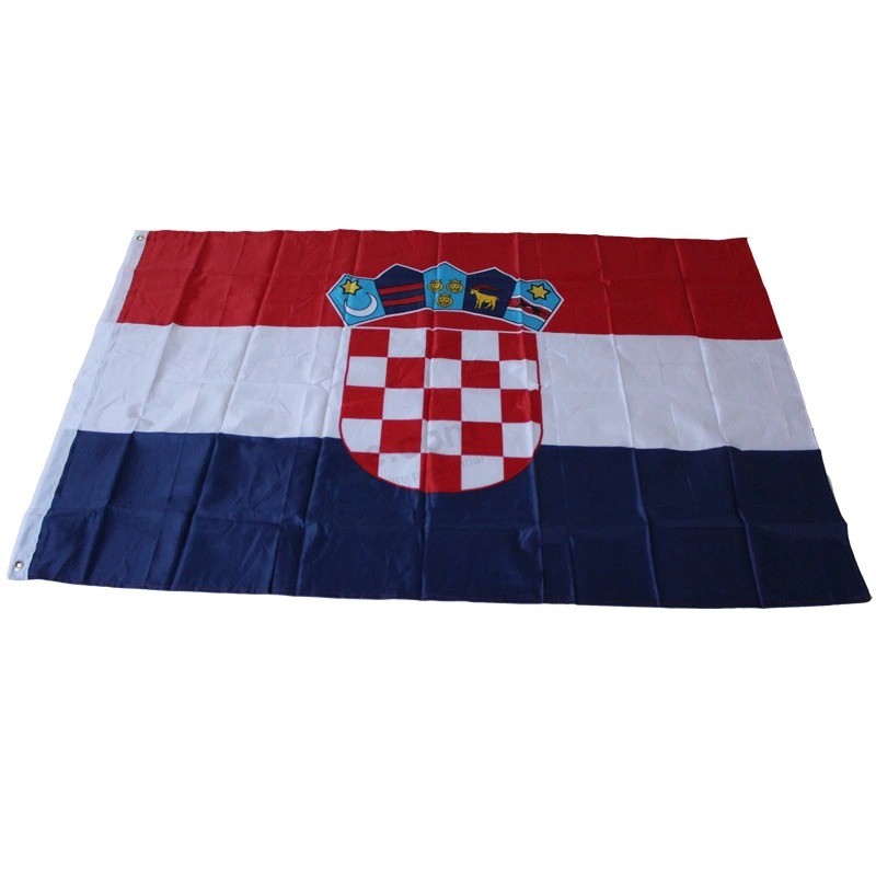 Gemaakt in China De hete verkopende nationale vlag is de rode en witte en blauwe vlag van Kroatië