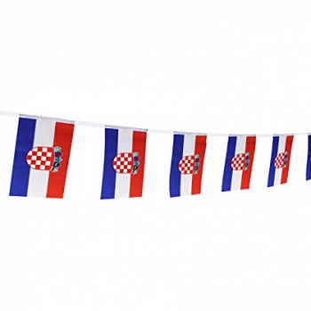 decorative polyester croatia country bunting flag for sale