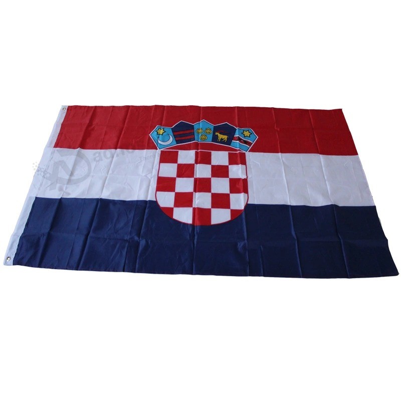 Fatto in Cina La bandiera nazionale di vendita calda è bandiera rossa e bianca e blu della Croazia