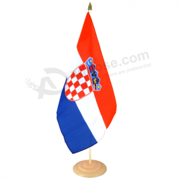 bandeira da tabela nacional da croácia / bandeira de mesa do país croata