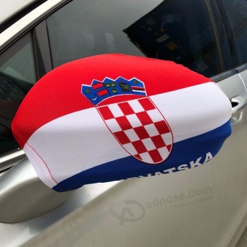 poliéster spandex croacia cubierta de bandera de espejo de coche