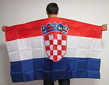 고품질 폴리 에스테 크로아티아 국가 몸 케이프 깃발