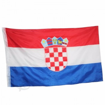 полиэстер 3x5ft с печатью национальный флаг Хорватии