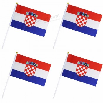 высокое качество пластиковый полюс хорватия ручной флаг