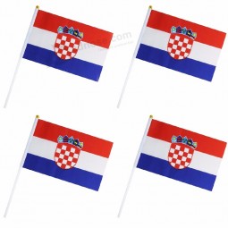 high quality plastic pole croatia hand held flag