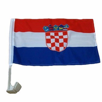 Alta calidad 30 * 45 cm pequeña bandera nacional de croacia para la ventanilla del coche