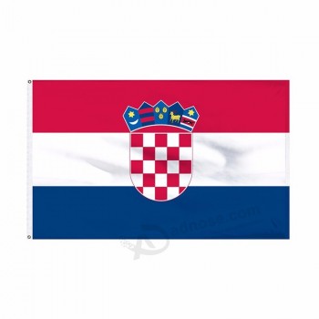 크로아티아 국가의 폴리 에스터 국기