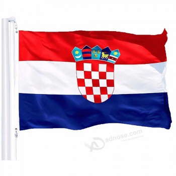 熱い販売クロアチア国旗UVフェード耐性クロアチアバナー