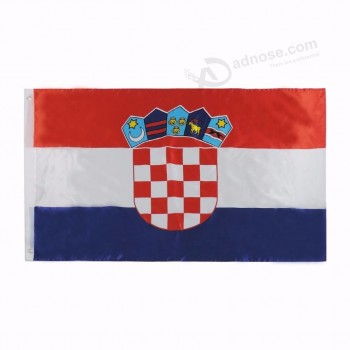 폴리 에스터 인쇄 3 * 5ft 크로아티아 국기 제조 업체