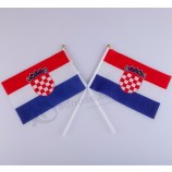 Festivalgebrauchsminikroatien-Handflagge mit Fahnenmast