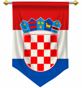 banner de decotagem de poliéster croatia casa decotativa
